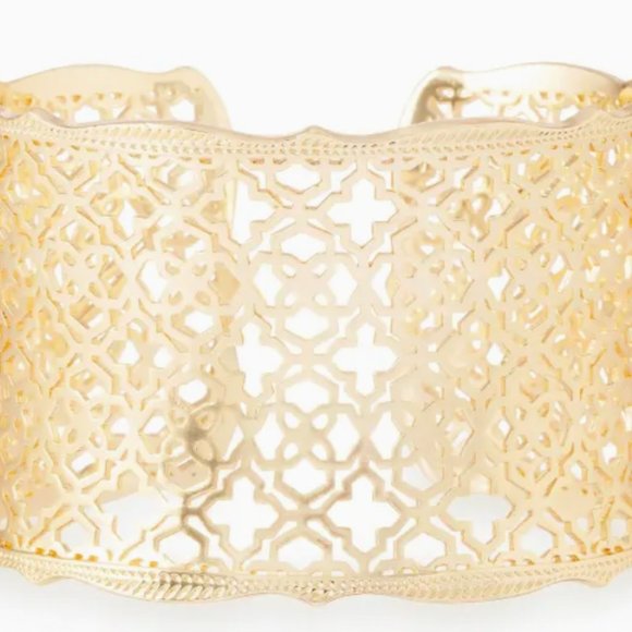 NWT KENDRA SCOTT • Candice Gold Cuff Bracelet in Gold Filigree - Picture 3 of 3